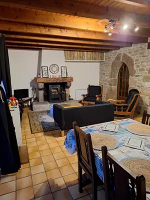 Coin salon dans l'établissement Le Gîte Des Korrigans