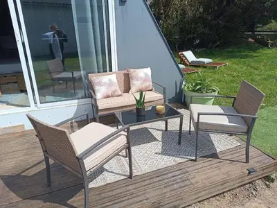 Jardin de l'établissement La cabane du phare du minou