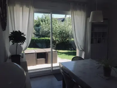 Un ou plusieurs lits dans un hébergement de l'établissement Cozy'Maisonnette 5Chb Brest Guip