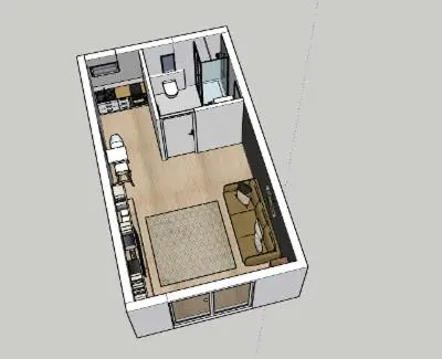 Plan de l'établissement Envol du Phénix Studio neuf - Horizon indépendant rez de jardin