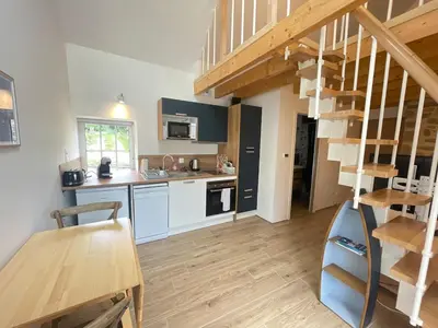 Cuisine ou kitchenette dans l'établissement Lokorn - Chaleureux, parking, WiFi, 500m du centre